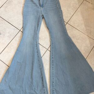Free People Light Blue Flare Jeans